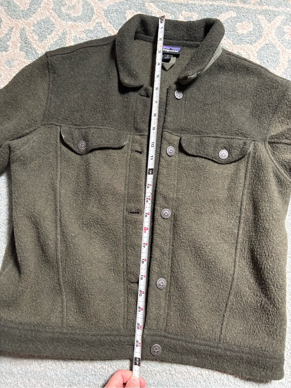 Patagonia Dark Olive Wool Jacket - Picture 4 of 6